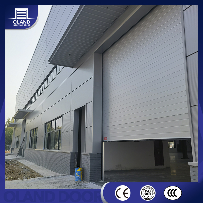 High Performance Wind Resistant Industrial Lift Overhead Sectional Sliding Door PU Foam Insulated Vertical High Lifting Gate for Factory Warehouse