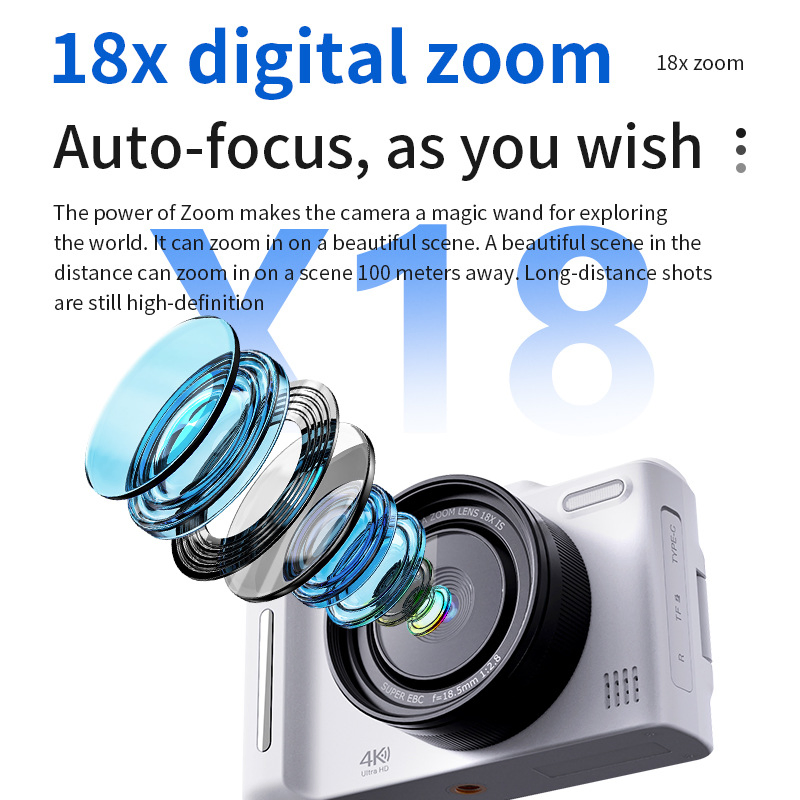 Digital Camera Cameras for Photography Point and Shoot Digital Camera with Auto Focus