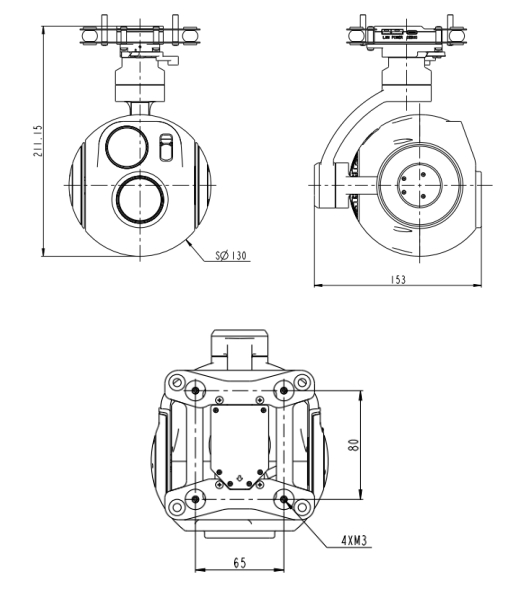 3-Axis Eo/IR Gimbal Camera with 30X Zoom &amp; Auto-Tracking for Uav Surveillance
