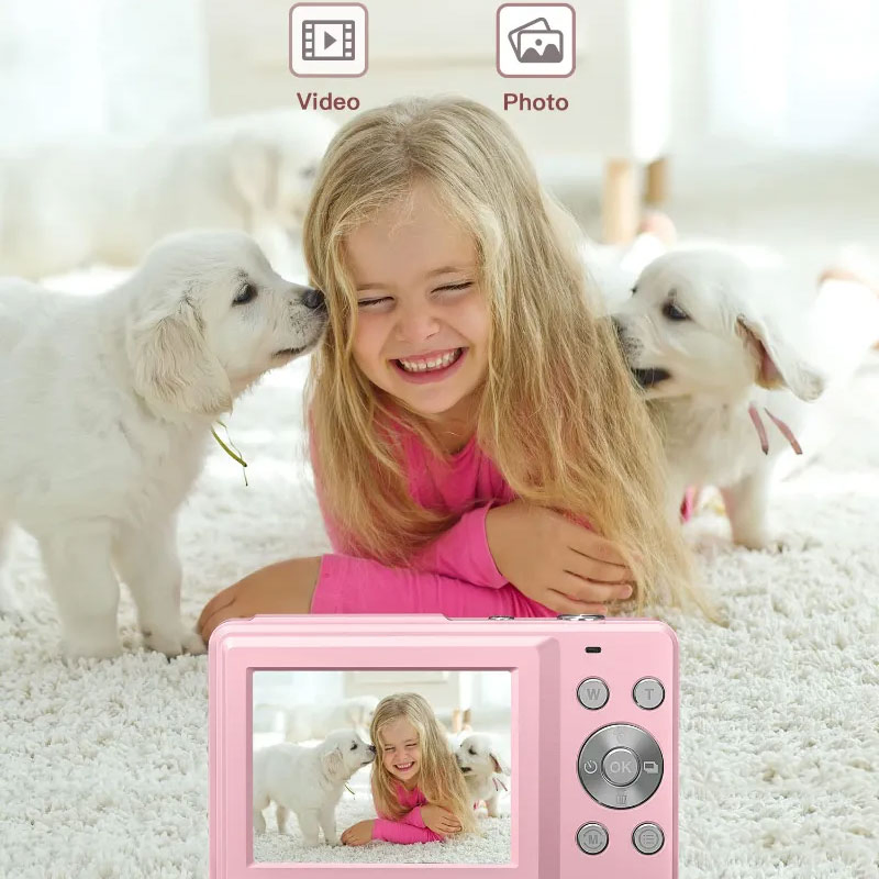 Child 4K Professional Compact Children Point and Shoot Photo Camera Digital Pocket Mini Retro Small Kid Digital Camera