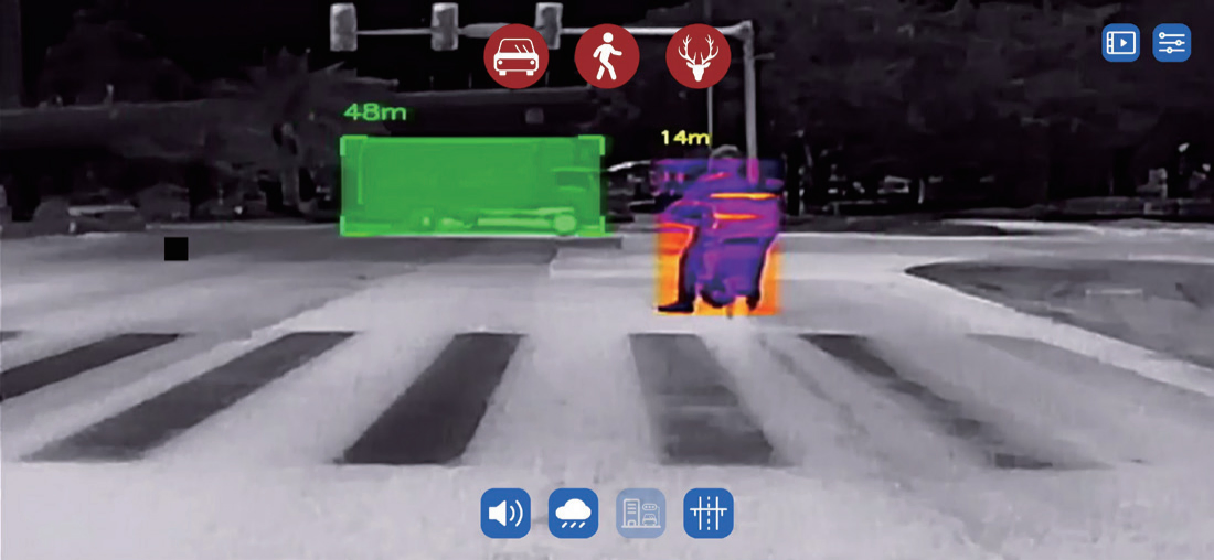 430m Detection Ai Drive Assist Aftermarket Dash Camera Long Wave Infrared Thermal Imaging Night Vision Passenger Car Front View Camera