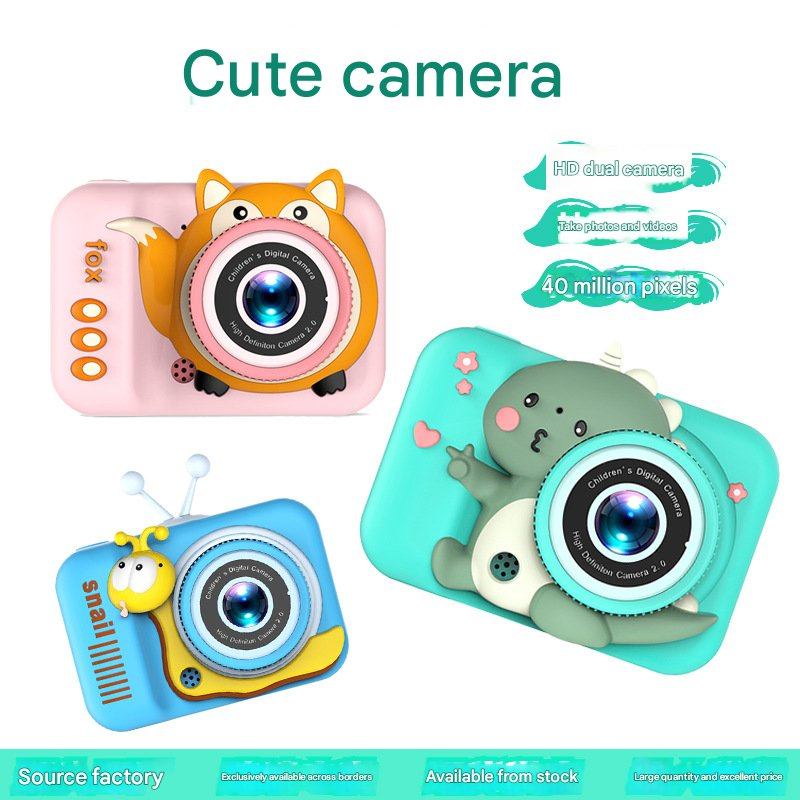 Mini DSLR Children's Digital Camera with High Definition Dual Camera for Photography and Video Recording