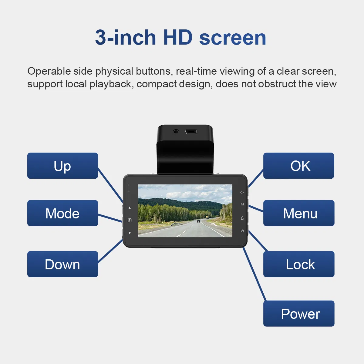 2K Front Rear TF Card 24h Parking Mode WiFi Car Dash Camera