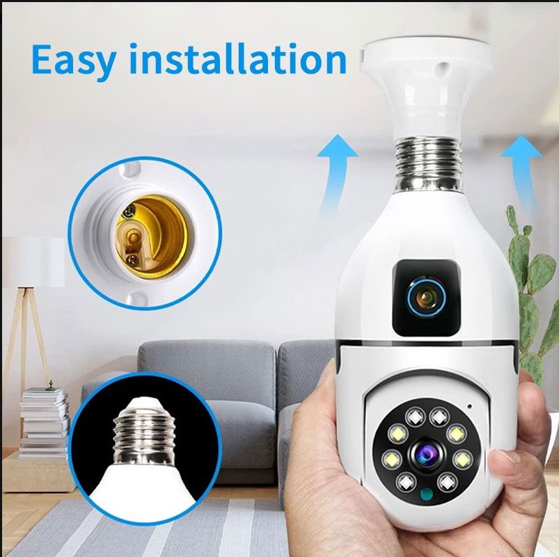 360-Degree Panoramic CCTV Fisheye Bulb WiFi Home Security IP Camera