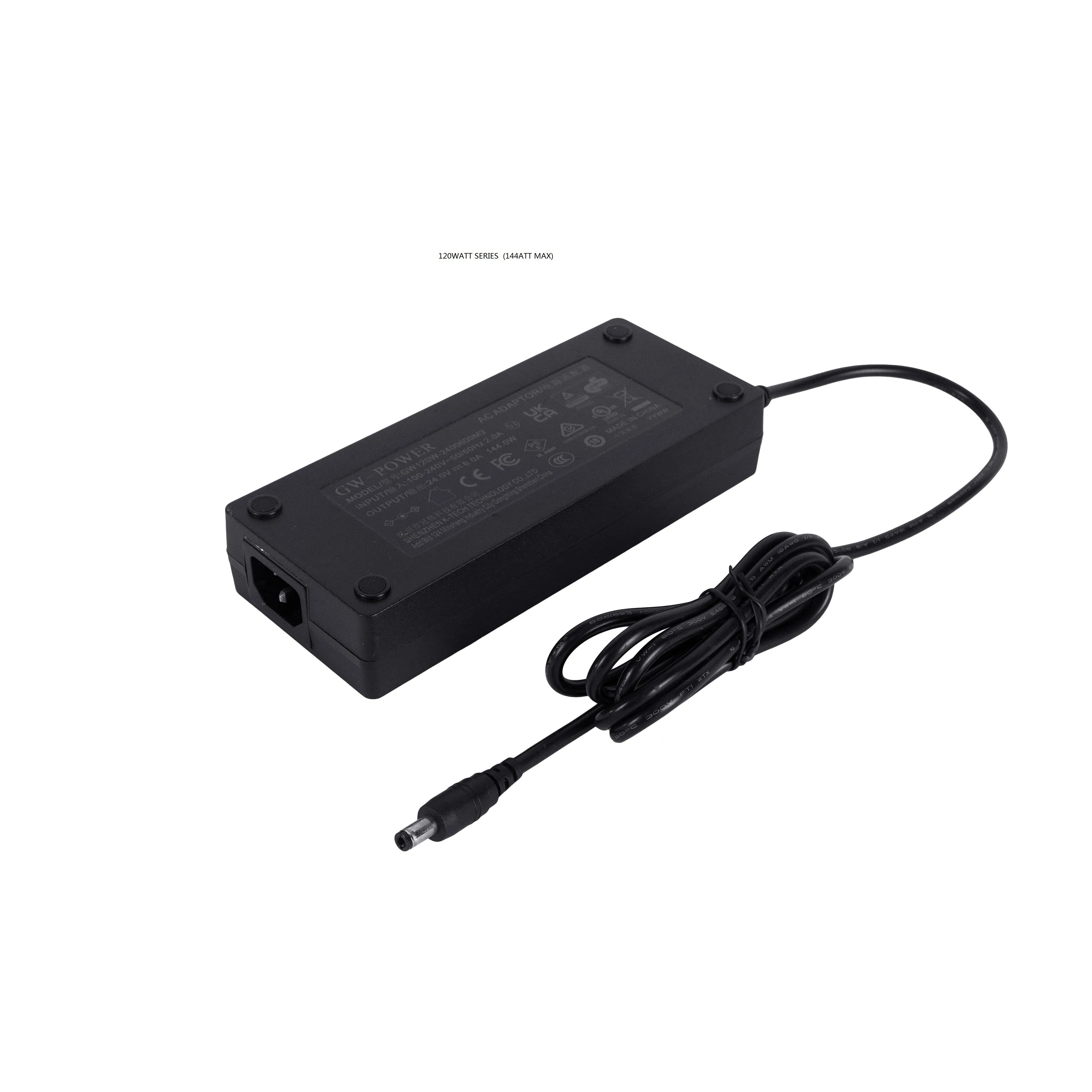 24V 6A Compact Power Adapter with 15kv Air Discharge Protection