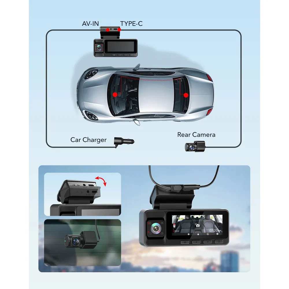 Redtiger Dealer A3 Night Vision Car Dash Camera Driving Recorder Car Black Box