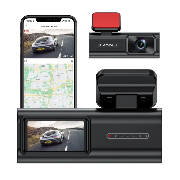 4K Ultra-High-Definition+1080P Dual-Lens Lipstick Style Dash Camera