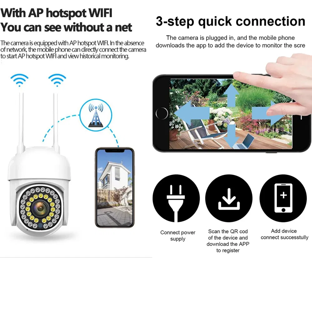 360 Degree PTZ CCTV Camera with Waterproof Housing CCTV Camera