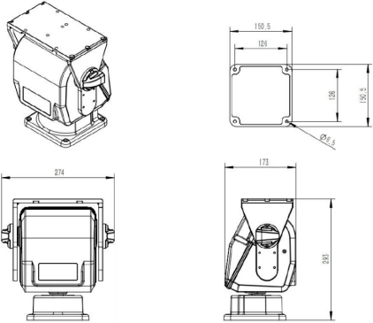 Dual Spectrum 4MP + Thermal 40X Long Range PTZ Camera 15-100mm Vox Lens for Coastal Tower, Oilfield Perimeter and Highway Bridge Monitoring