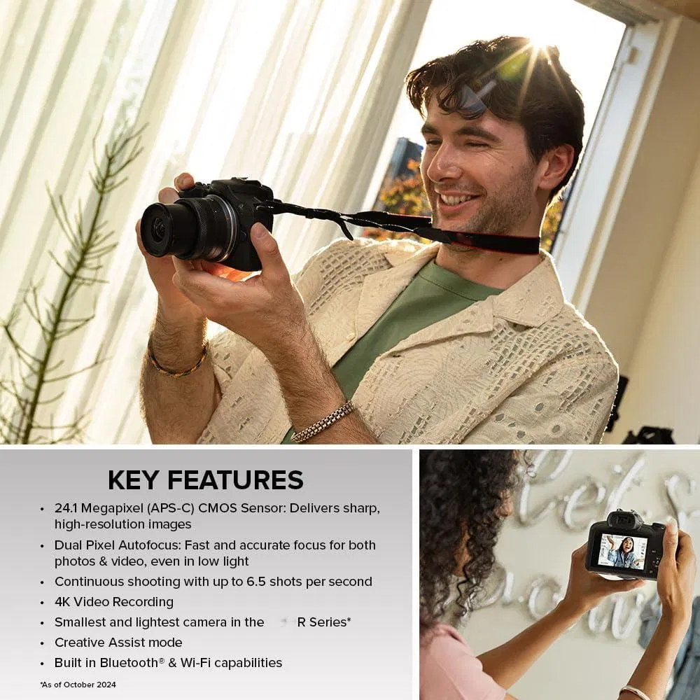 Hot-Selling R100 Mirrorless Camera RF-S18-45mm F4.5-6.3 Is Stm Lens Kit Camera