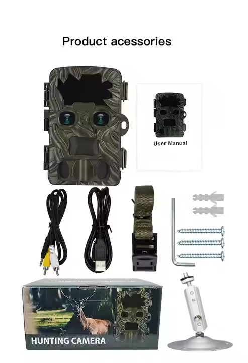 Starlight Night Vision Dual Lens Native 4K 32MP 30fps Hunting Cameras with Waterproof IP66 for Wildlife Monitoring Trail Camera