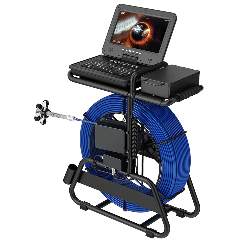 100m 360 Degrees 10 Inch IPS Cable Diameter 7mm 512Hz Transmitter Locator Meter Counter Keyboard Sewer Camera Inspection