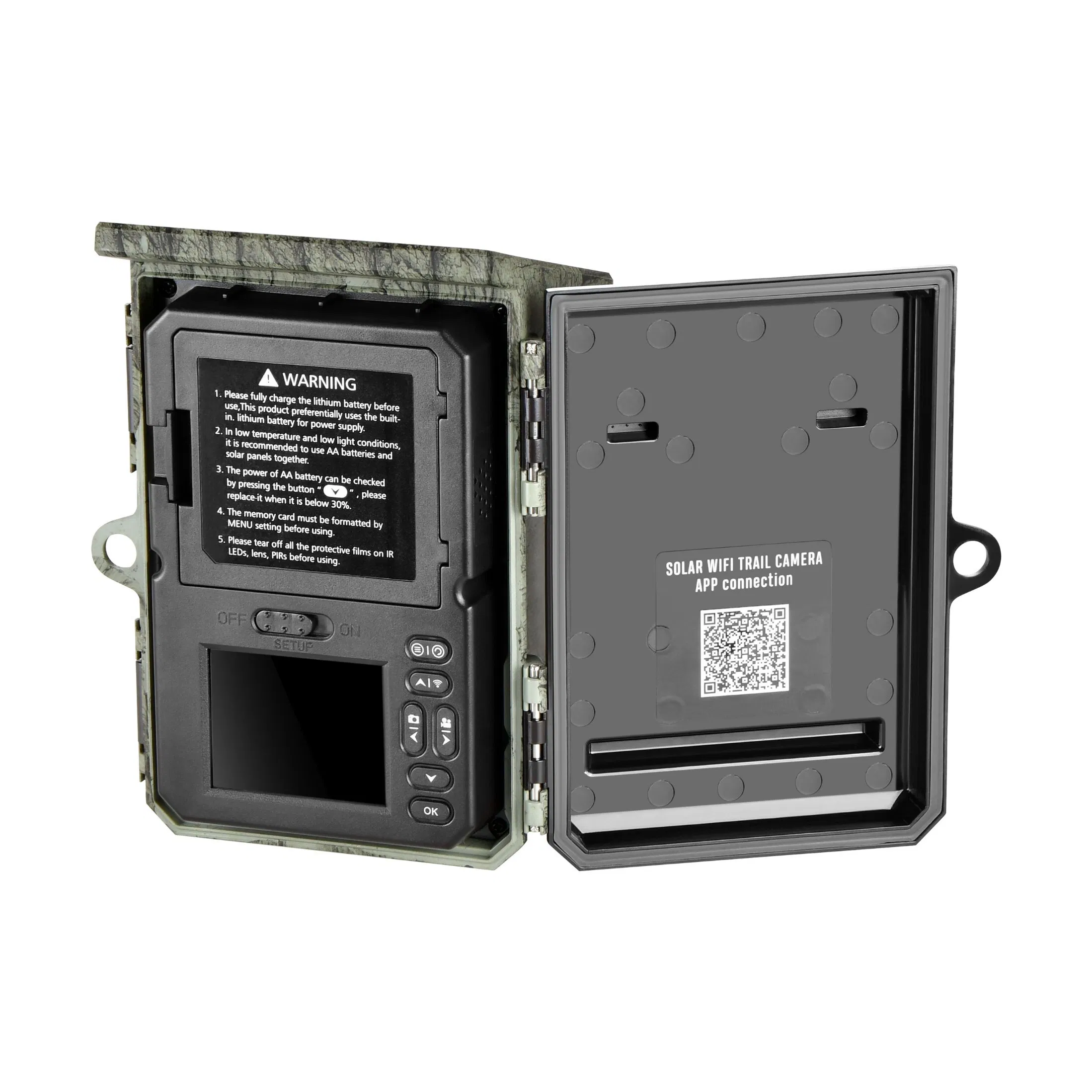 4K IP66 Waterproof WiFi Wildlife Hunting Trail Deer Forest Camera Solar Charging