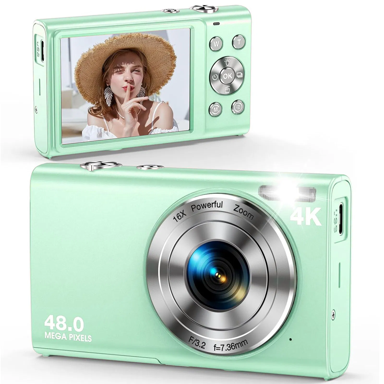 DC402-Af 4K Kids Teens 48MP Digital Camera Auto Focus 16X Digital Zoom Vlogging Camera