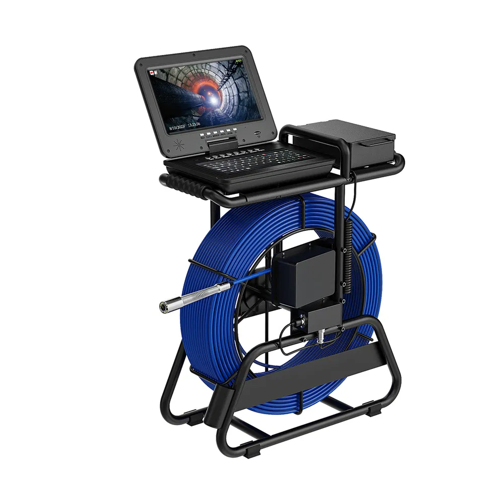 100m 360 Degrees 10 Inch IPS Cable Diameter 7mm 512Hz Transmitter Locator Meter Counter Keyboard Sewer Camera Inspection