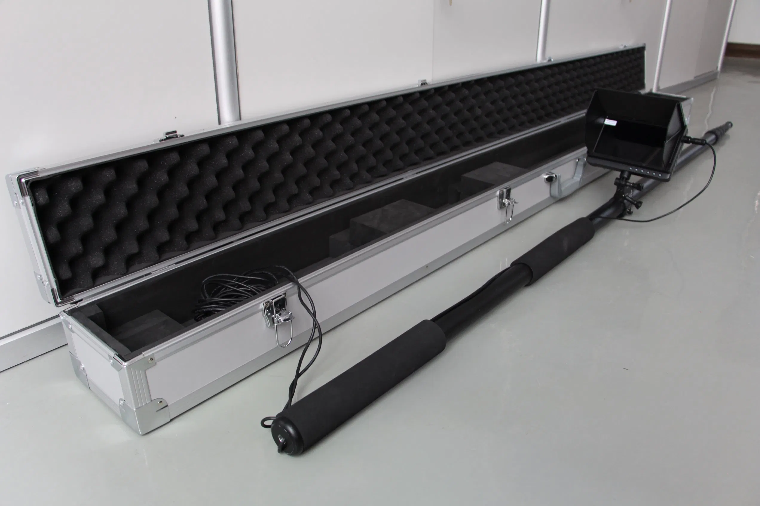 8m/27feet Long Flexible Telescopic Pole Camera System for Pipe/ High Bridge/ Ceiling Wall Inspection