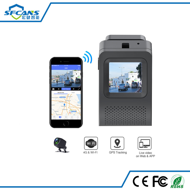4G Taxi Fleet Management Car Dual Lens 4G Dash Camera WiFi GPS