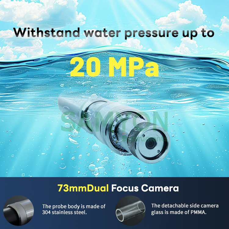 300m Downhole Water Well Borehole Inspection Camera Electric Winch 360 Degree Rotate