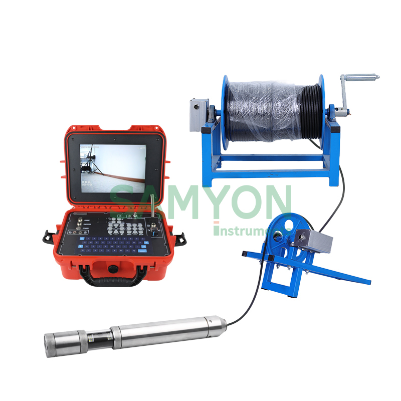 300m Borehole Inspection Camera 360 Degree Rotate Down Hole Video Camera