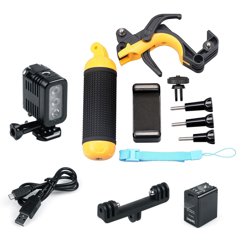 Waterproof Diving Fill Light Set for Gopro Floating Rod/Holder Action Camera Accessories