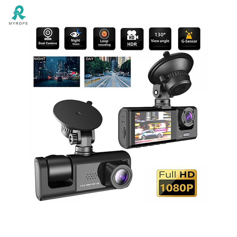 Dual Lens HD Rearview Dash Camera for Car Recording Device Black Box