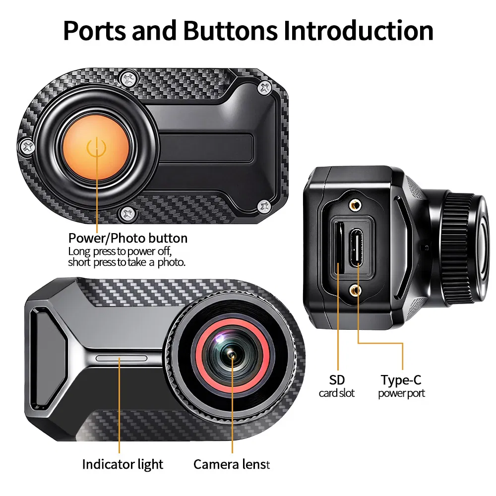 Advanced Waterproof Electric Car Dash Camera with 2K Video Quality