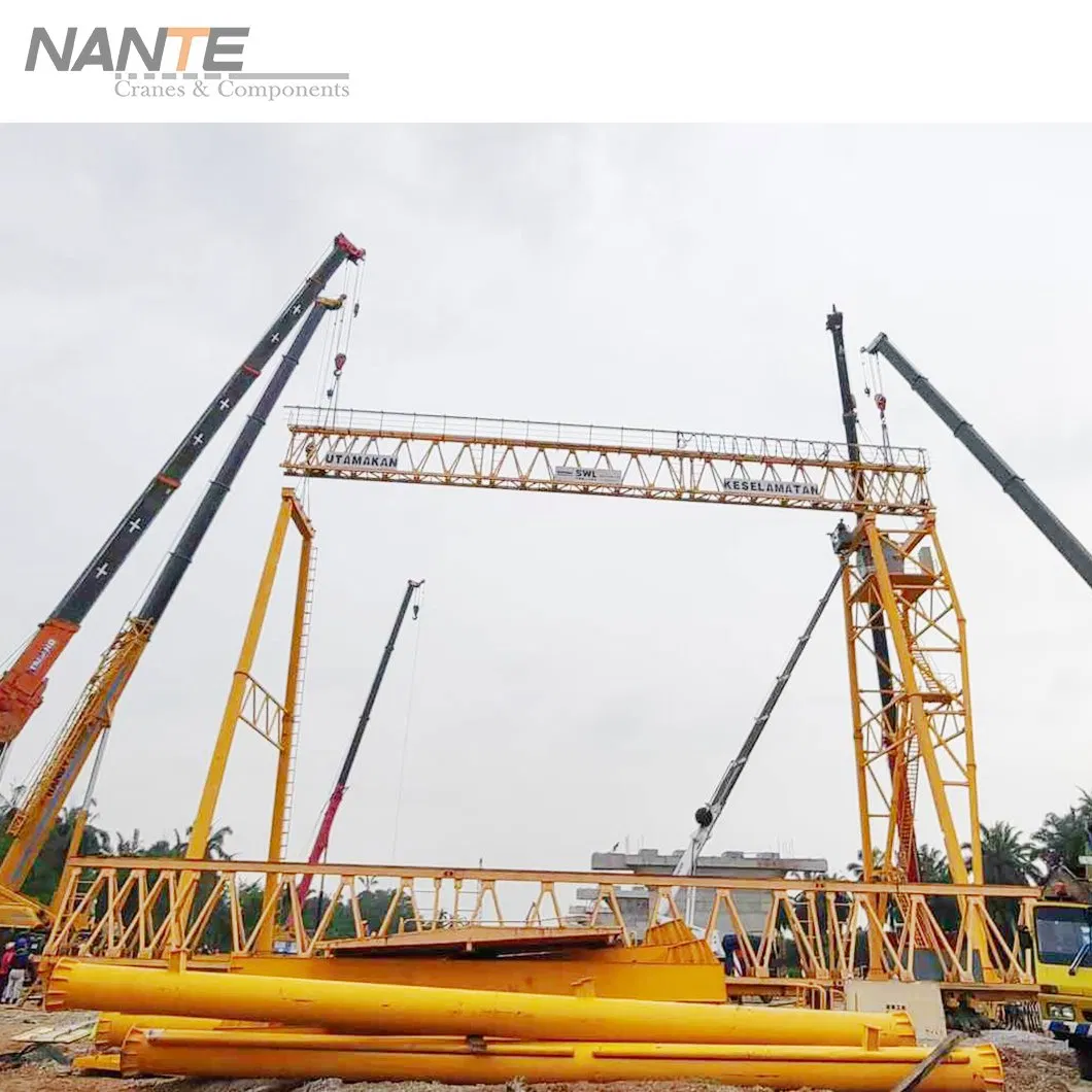 33m Span Truss Beam Single Girder Gantry Crane 90 Ton