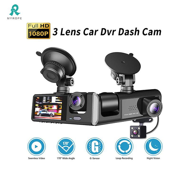 Dual Lens HD Rearview Dash Camera for Car Recording Device Black Box