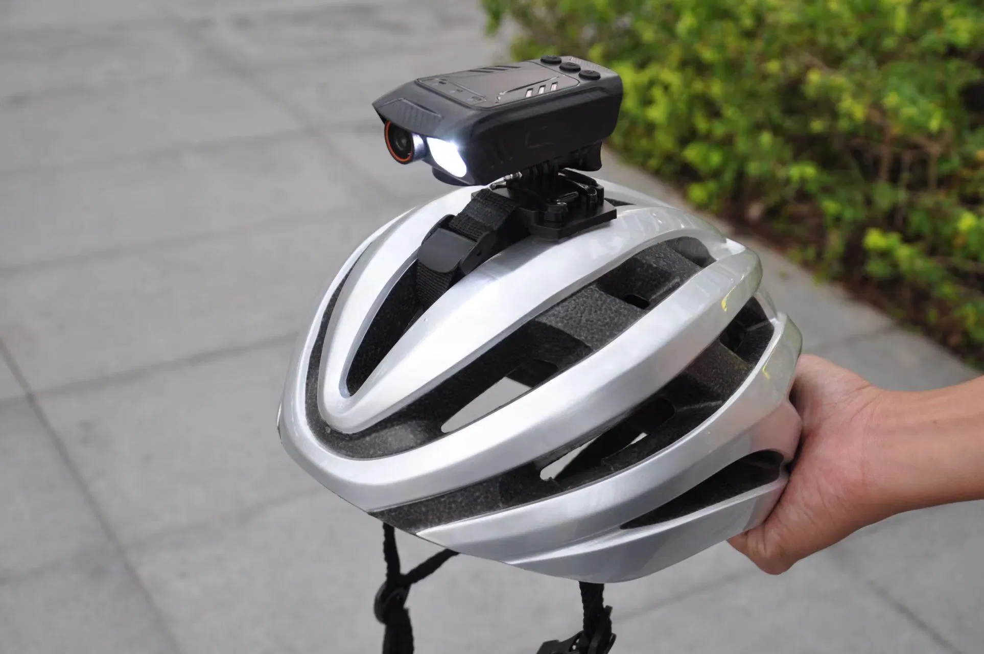 Outdoor 3in1 New Action Camera Rainroof Mini Video Bike Helmet Flashlighter Spaker Sport Camera Bt03