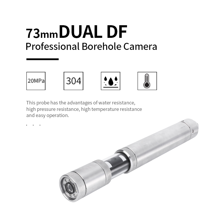 300m Borehole Inspection Camera 360 Degree Rotate Down Hole Video Camera