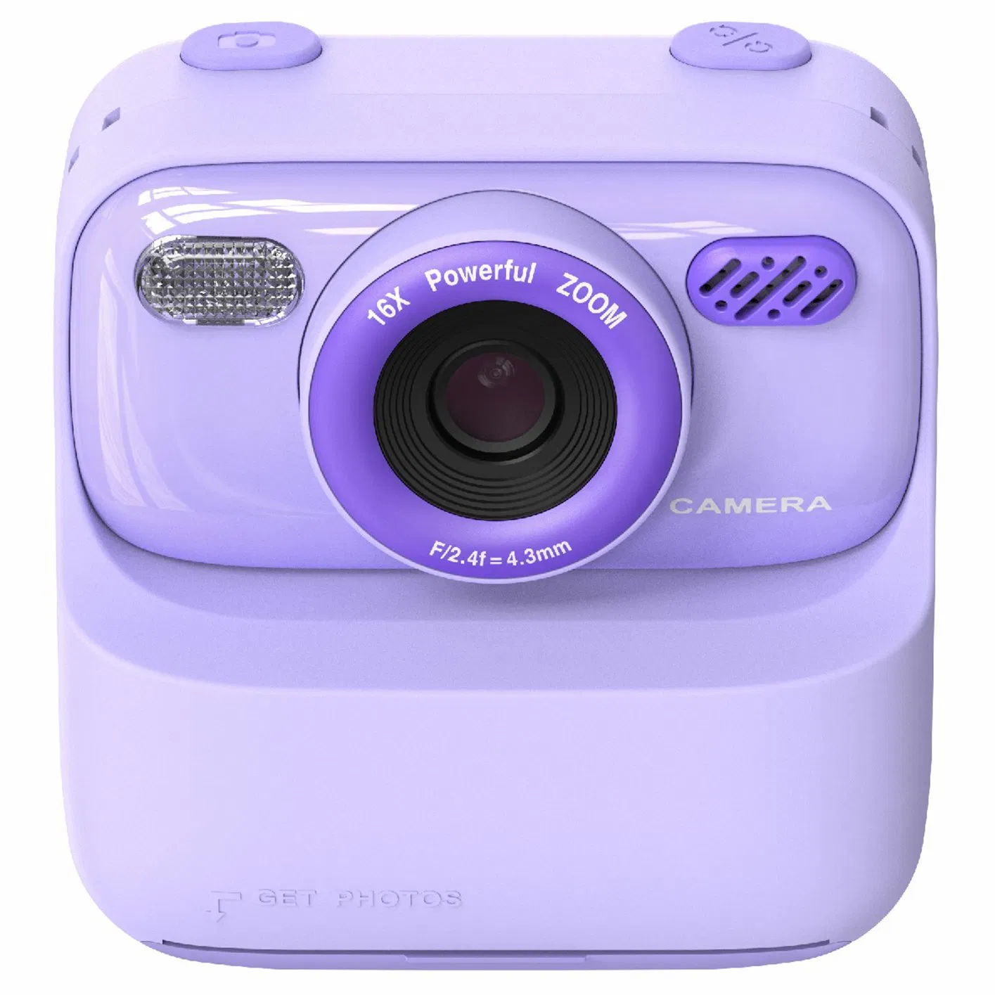 P79 Photo Instant Print Kids Digital Camera Fun Game HD 1080P Dual Lens Camera with 32g Memory Card - Purple