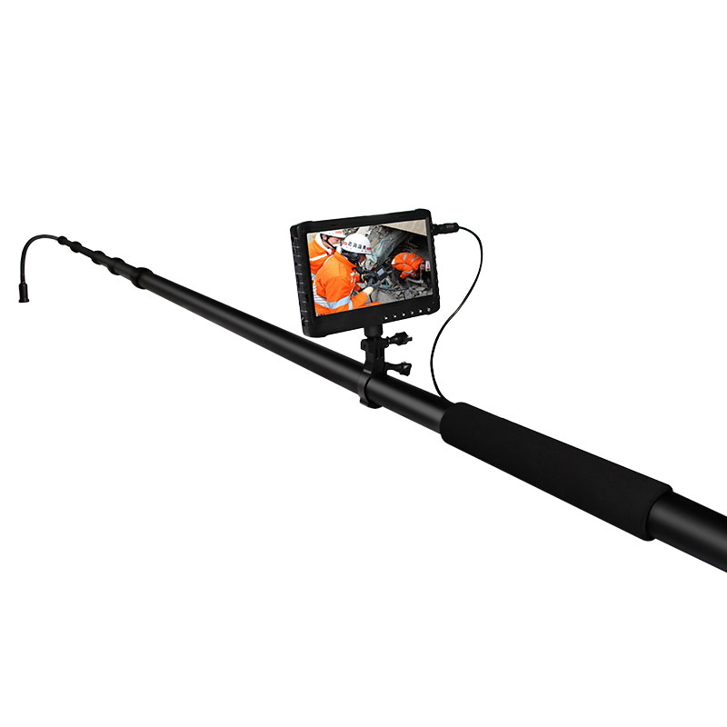 32feet/10m Long Flexible Telescopic Pole Inspection Camera for High Tree, Wall, Bridge Checking