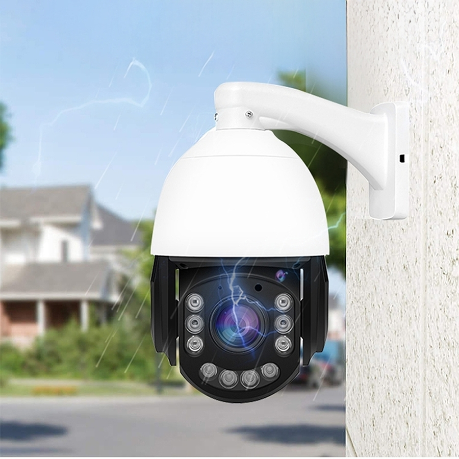 Outdoor 5MP IP Camera 360° Rotating Camera Face Recognition Security PTZ Camera NVR Security System Ultra-Low Latency Thermal Camera