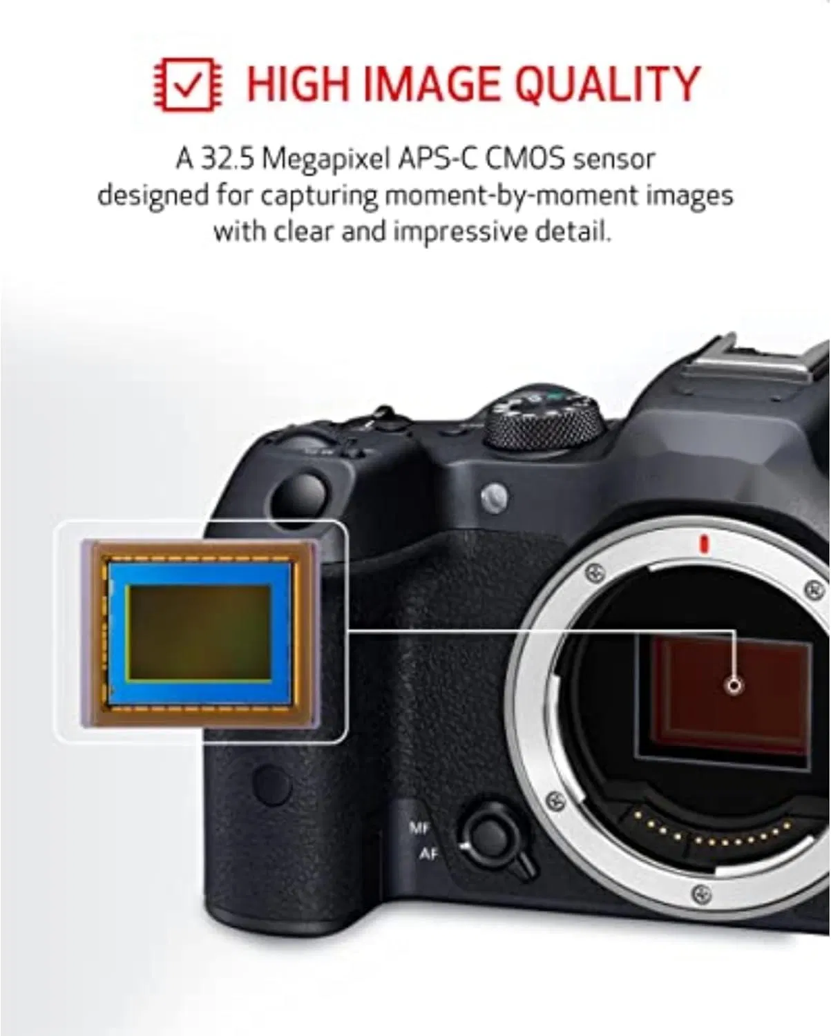 Original R7 Mirrorless Camera (Body Only) , Hybrid Camera, 32.5 Megapixel (APS-C) CMOS Sensor