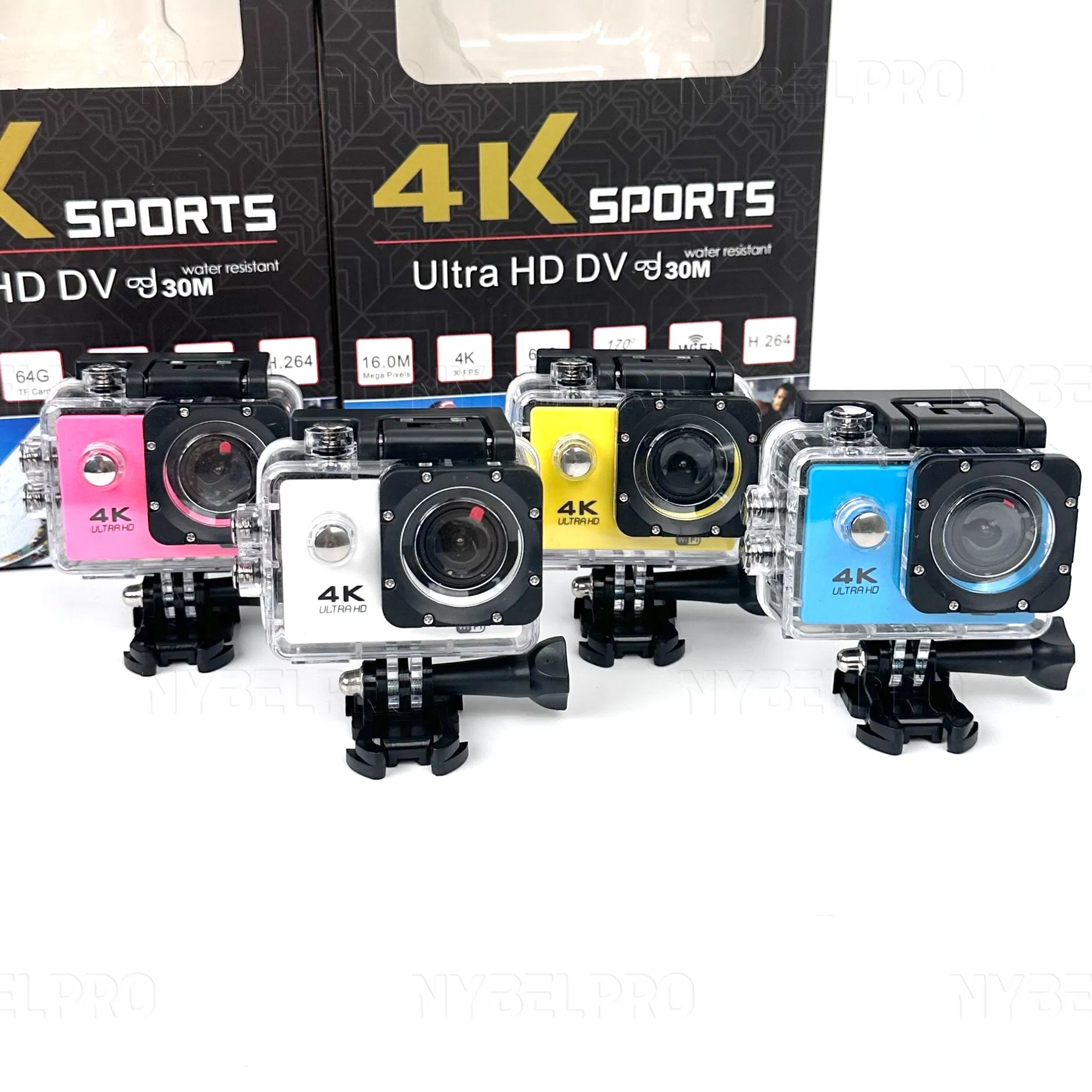 Waterproof Action Camera 4K30fps Sports Camera Ultra HD Body 20MP camera Deportiva 170 Degree Wide Angle WiFi Style Dive Camera
