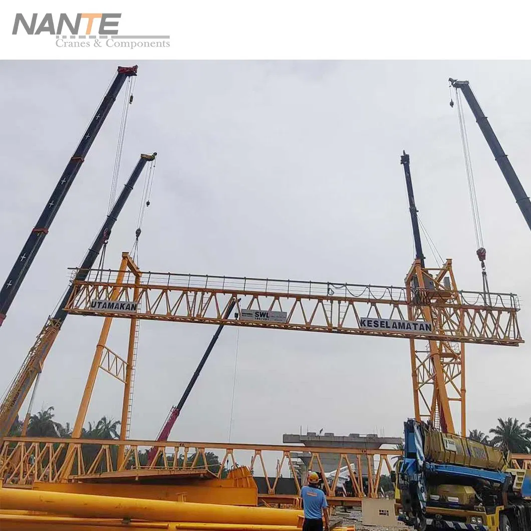 33m Span Truss Beam Single Girder Gantry Crane 90 Ton