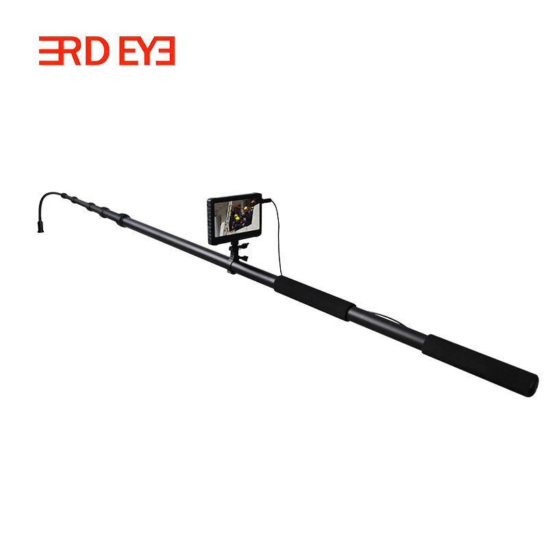 32feet/10m Long Flexible Telescopic Pole Inspection Camera for High Tree, Wall, Bridge Checking