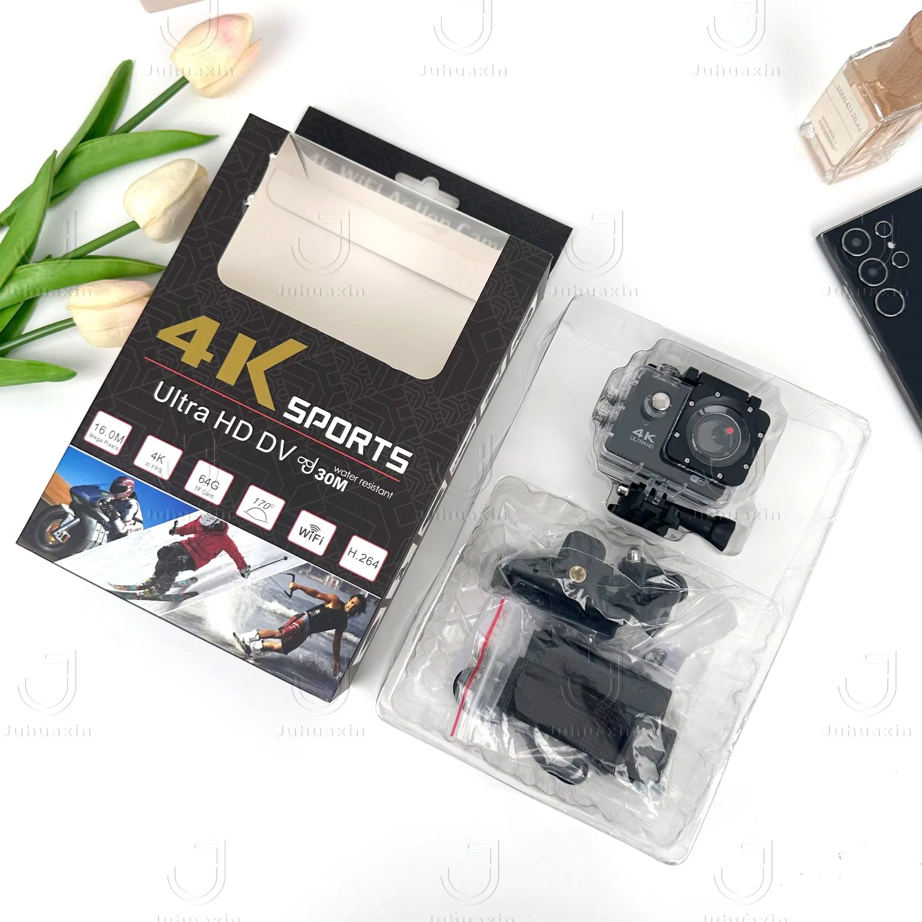 New Hot-Selling Cheap Sports Camera, Multi-Function, 4K Quality, High Cost Performance, Travelers Love Sports Cameras for Recording Their Lives Action Camera