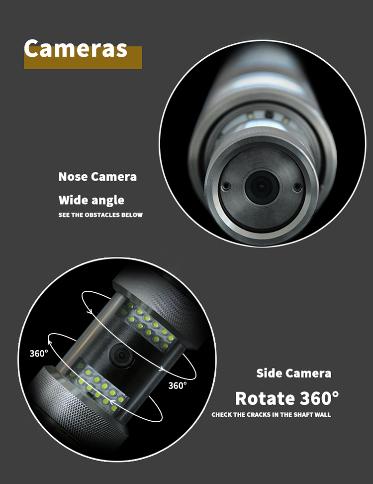 Samyon 360 Degree Borehole CCTV Camera Rotate 360 Degree Rotating Deep Water Well Inspection