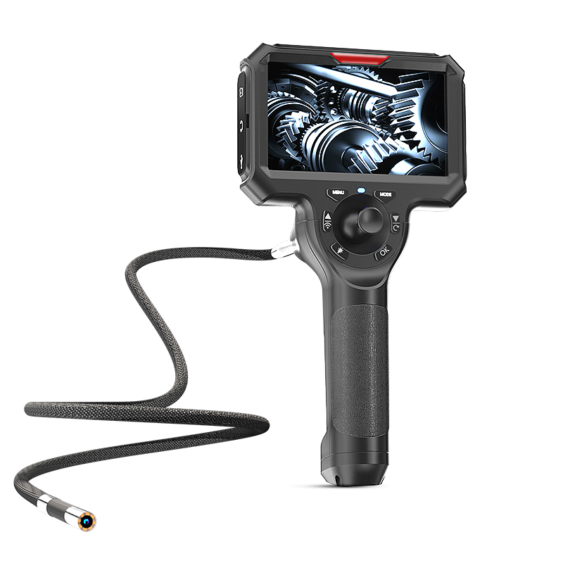 Flexible Videoscope Inspection Camera with 6.0mm Camera Lens, 2 Meters Cable Length, Joystick 360 Degrees, HD
