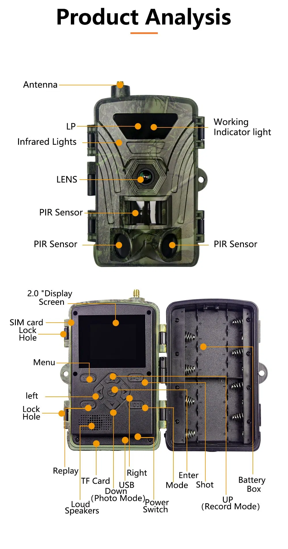 4G Hunting Camera APP Support Live Streaming 4K 60MP Wildlife Trail Camera