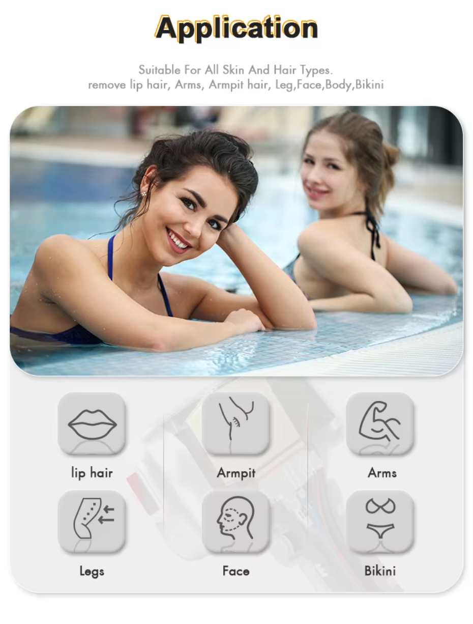 Fast &amp; Comfortable Hair Removal Machine 3000W 808nm Diode Laser with 4 Handles for Full Body Treatment