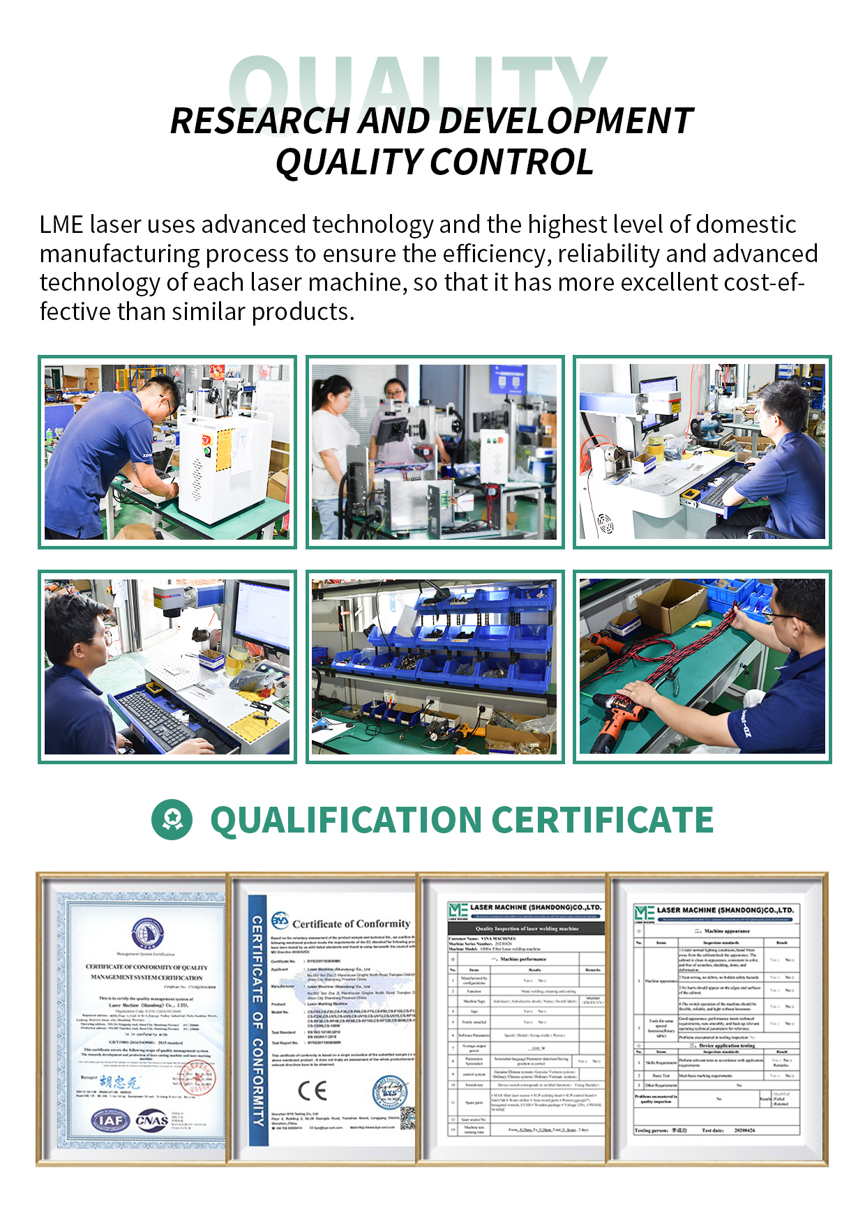 Laser Machine Certifications