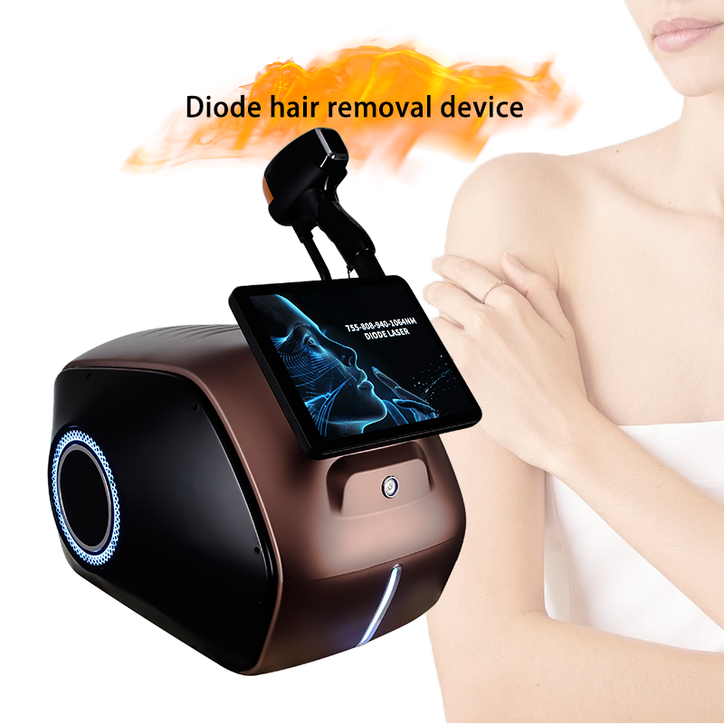 755 808 940 1064nm Multi-wavelength Diode Laser Machine Black Gold Hair Removal Device