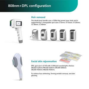 Newest For DPL Diode Laser Hair Removal Equipment With Two Handles Dual Beauty Laser Treatment
