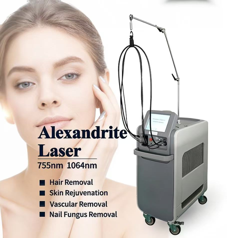 2026 New Technology Alex Laser Machine Hair Removal 755nm 1064nm Long Pulse Laser Alexandrite Laser