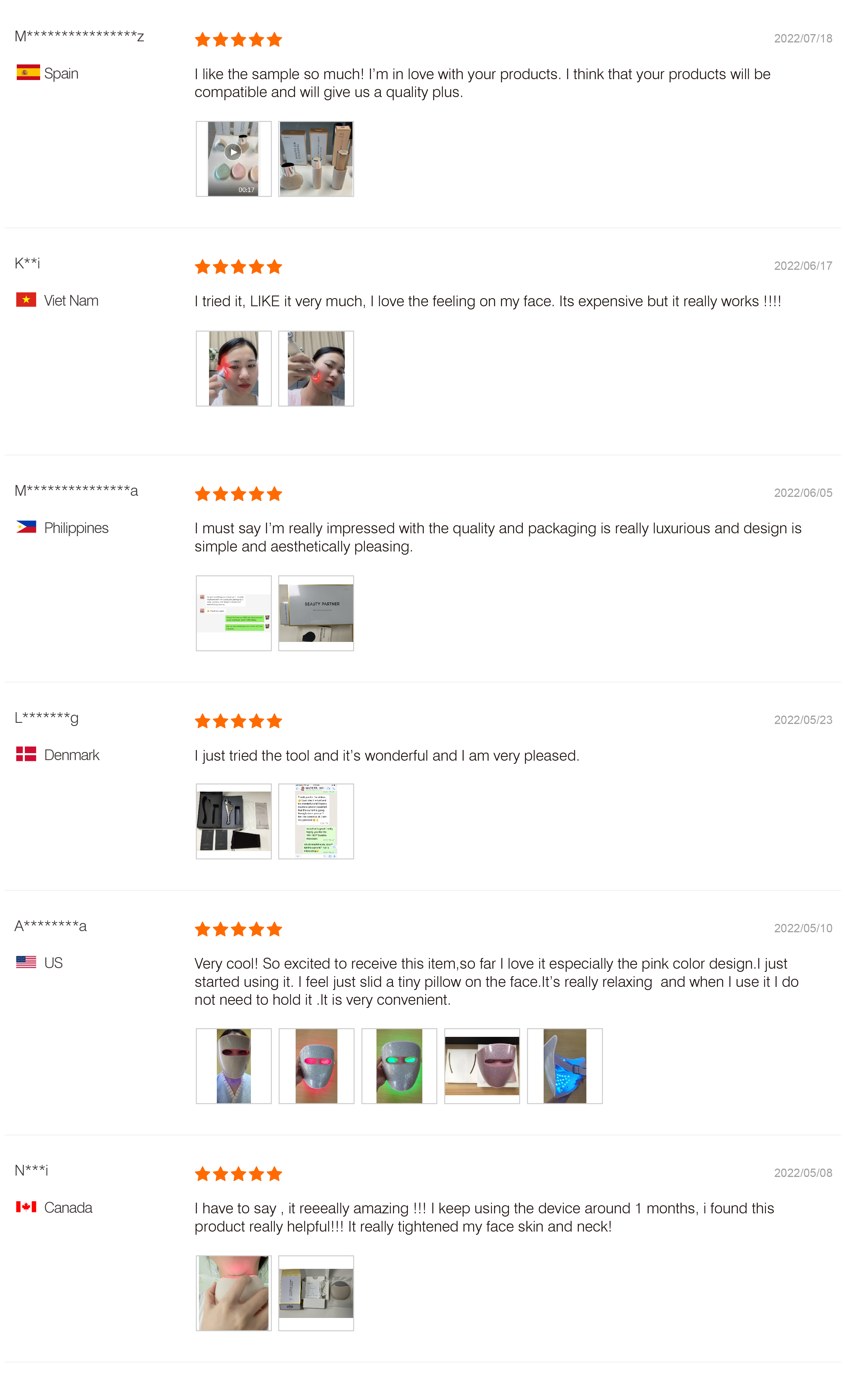 Customer reviews and feedback