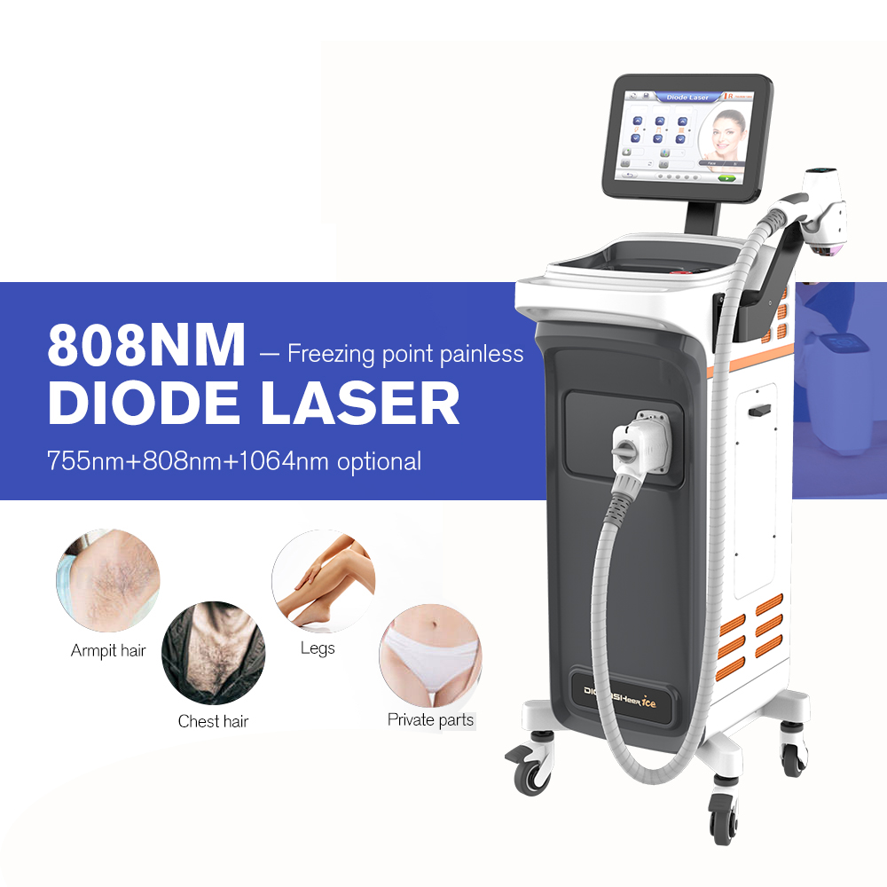 Nubway Fast Light Freezing Point Equipment Ice Alexandrite Fiber Underarm 808Nm Laser Diode Hair Removal Cute