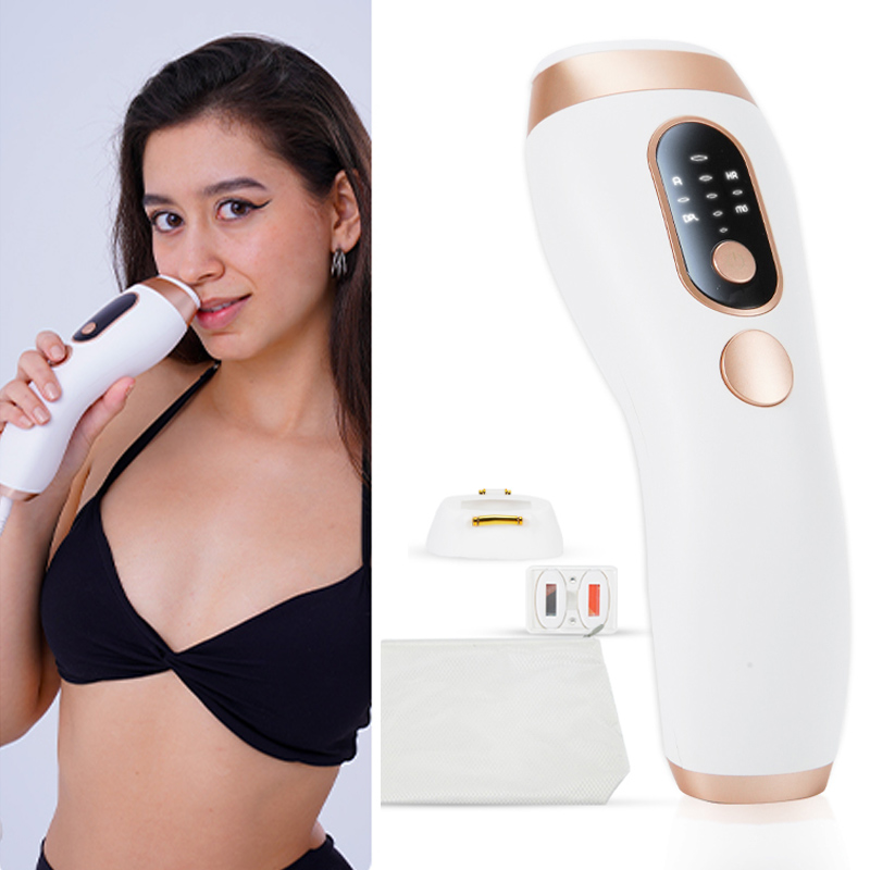 Pulse Light IPL Hair Removal Device - High Energy Lazer For Full Body &amp; Face, Ice Cooling For Sensitive Skin