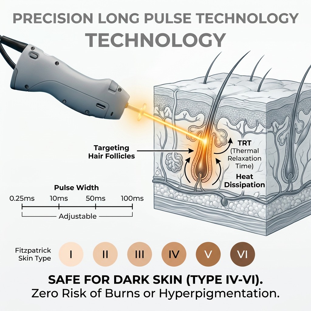 Jontelaser Medical Grade Alexandrite 755nm Nd Yag 1064nm Long Pulse Laser for Professional Clinic Use